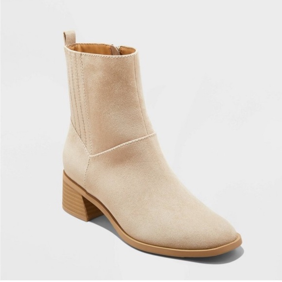 Universal Thread Shoes - Low Block Ankle Boots with Memory Foam Insole - Universal Thread™ Taupe 8